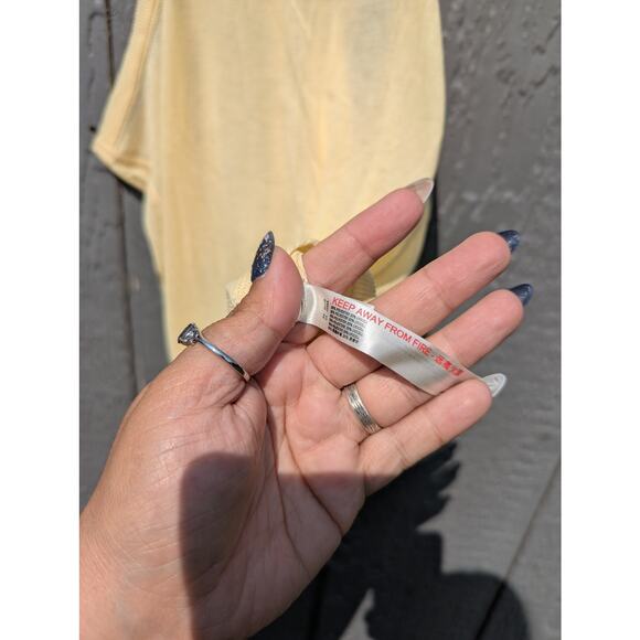 Intimately Free People Longline butter yellow tank top boho Costal beach summer - Picture 3 of 6